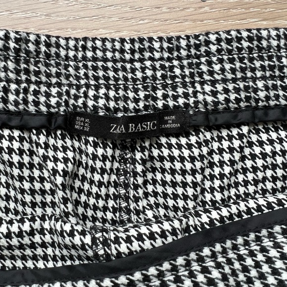 Zara houndstooth pants/trouser - Picture 3 of 4